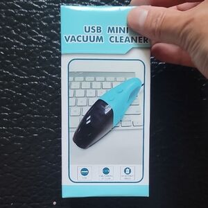 USB Mini Black and Blue Vacuum Cleaner